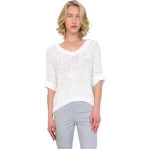 Hubert Gasser Ribbon Sweater in White Medium